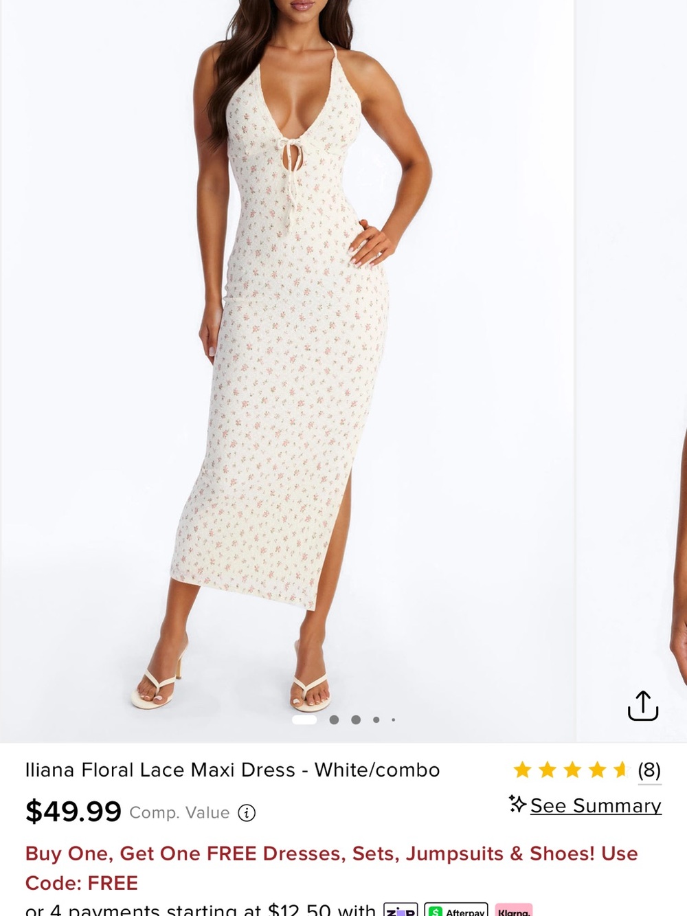 Iliana Floral Lace Maxi Dress